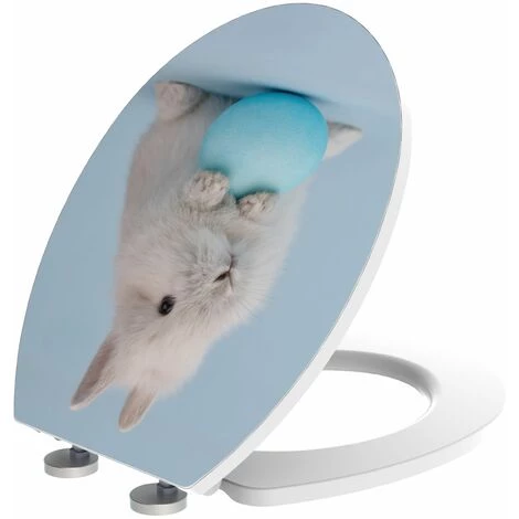 ALLIBERT Abattant WC En Thermodur BUNNY- Fermeture Progressive - Décor – Image 2