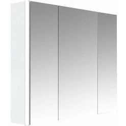 Allibert - Armoire De Toilette éclairante 80 Cm 3 Portes Miroirs Blanc Brillant - STELLA