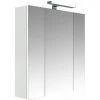 Allibert - Armoire De Toilette éclairante 70 Cm 3 Portes Miroirs Blanc Brillant Prise UTE - JUNO