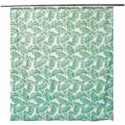 ALLIBERT Rideau De Douche En Polyester OURAL GREEN 180 X 200 Cm - Decor