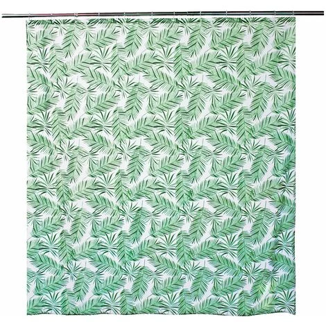 ALLIBERT Rideau De Douche En Polyester OURAL GREEN 180 X 200 Cm - Decor