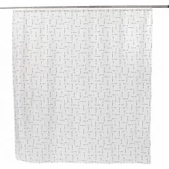 ALLIBERT Rideau De Douche ARROW BLACK En Polyester 180 X 200 Cm - Decor