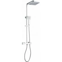 ALLIBERT Colonne De Douche K'RO Pommeau De Tête Carré 22,5 Cm - Chromé Brillant