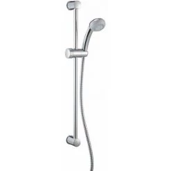 ALLIBERT Set De Douche Avec Douchette 3 Jets, Flexible Et Barre De Douche Chromée MELO 3 - Chromé Brillant