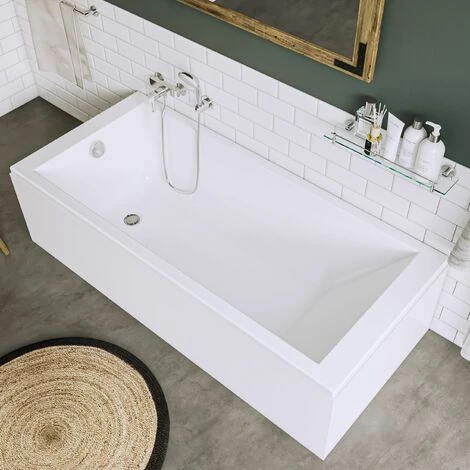 ALLIBERT Baignoire Rectangulaire Spacy 170x70 Cm - Blanc Brillant – Image 2