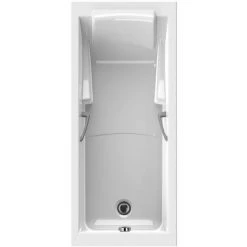 ALLIBERT Baignoire Rectangulaire Lodge Bain-douche 175 X 75 Cm - Blanc Brillant
