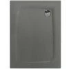 ALLIBERT Receveur De Douche Extra-plat Texture Effet Pierre MOONEO RECTANGLE 100 X 80 Cm Gris - Gris Anthracite