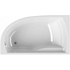 ALLIBERT Baignoire Gain De Place Asymétrique Droite DIVA 160 X 90 Cm - Blanc Brillant