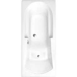 ALLIBERT Baignoire Rectangulaire MOOVANCE - Double Dos Et Siège Intégré 170 X 75 Cm - Blanc Brillant