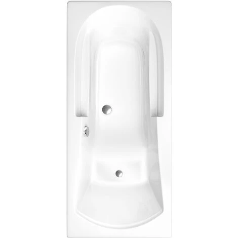 ALLIBERT Baignoire Rectangulaire MOOVANCE - Double Dos Et Siège Intégré 170 X 75 Cm - Blanc Brillant