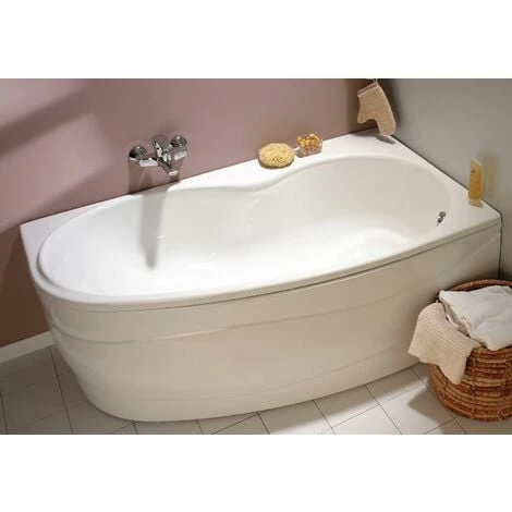 ALLIBERT Baignoire Asymétrique Gauche JACANA 150 X 90 Cm - Blanc Brillant – Image 2