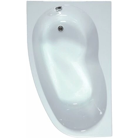 ALLIBERT Baignoire Asymétrique Droite ELBA DUO 160 X 100 Cm - Blanc