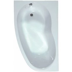 ALLIBERT Baignoire Asymétrique Droite ELBA DUO 160 X 100 Cm Tablier Inclus - Blanc