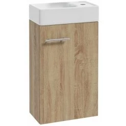 ALLIBERT Meuble Lave-mains MIKE PACK 40 X 68 X 22 Cm Couleur Chêne - Chêne