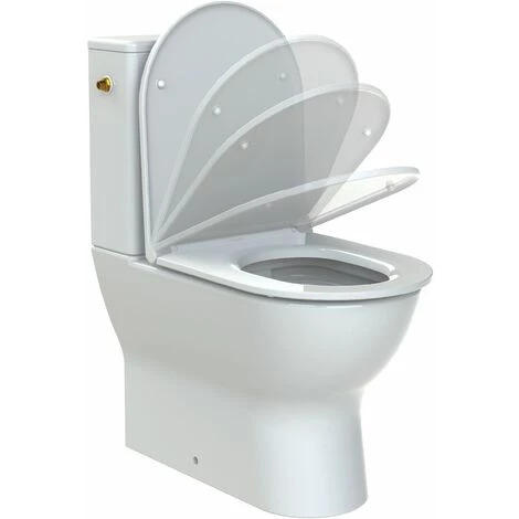 ALLIBERT Pack WC à Poser DUNEO - Mécanisme 3/6L Et Alimentation D'eau Silencieuse - Blanc – Image 2
