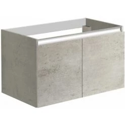 ALLIBERT Meuble Sous-vasque 80 Cm 2 Portes PESARO Béton Chicago - Béton Chicago