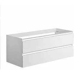 ALLIBERT Meuble Sous-vasque 120 Cm 2 Tiroirs PESARO Blanc Alpin Brillant - Blanc Alpin