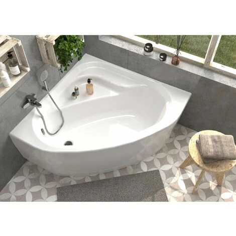 ALLIBERT Baignoire D'angle JACANA 120 X 120 Cm - Blanc Brillant – Image 2