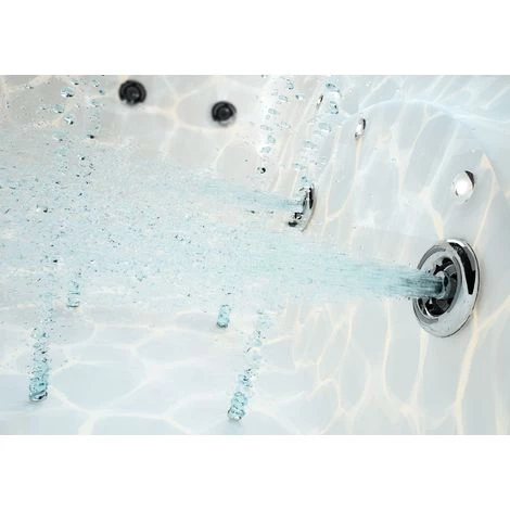 Baignoire Balnéo SPALLIBERT - Massage Air + Eau, Chromothérapie Et Aromathérapie 170 X 75 Cm - Blanc – Image 4