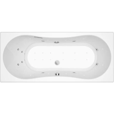 ALLIBERT Baignoire Balnéo INOA DOLCEA - Massage Eau + Air - Chromothérapie 180 X 80 Cm - Blanc