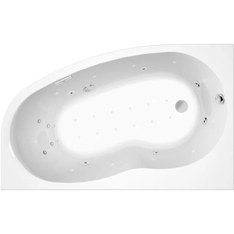 ALLIBERT Baignoire Balnéo ELBA DUO DROITE DOLCEA - Massage Eau + Air - Chromothérapie 160 X 100 Cm - Blanc