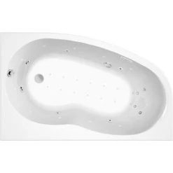 ALLIBERT Baignoire Balnéo ELBA DUO GAUCHE DOLCEA - Massage Eau + Air - Chromothérapie 160 X 100 Cm - Blanc