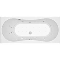 ALLIBERT Baignoire Balnéo INOA INTENSEA - Massage Eau + Air - Chromothérapie 180 X 80 Cm - Blanc