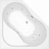 ALLIBERT Baignoire Balnéo D'angle INOA INTENSEA - Massage Eau + Air - Chromothérapie 145 X 145 Cm - Blanc