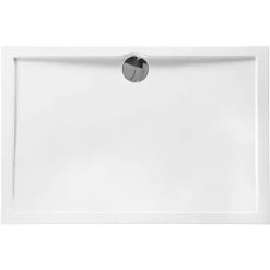 ALLIBERT Receveur De Douche Extra Plat En Polybéton SLIM 120 X 80 Cm - Blanc