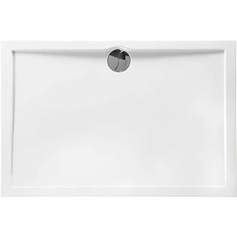 ALLIBERT Receveur De Douche Extra Plat En Polybéton SLIM 120 X 80 Cm - Blanc