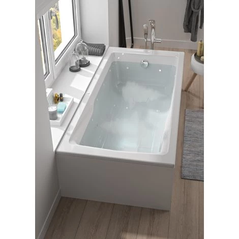 ALLIBERT Baignoire Balnéo Chromothérapie MICROPEARL - Micro-bulles Pour Un Soin De La Peau Naturel 170 X 75 Cm - Blanc – Image 2
