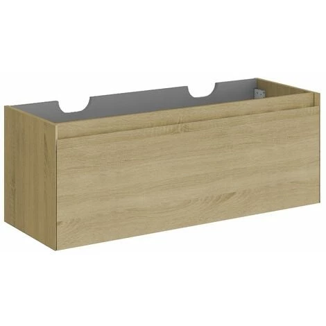 ALLIBERT Meuble Sous-vasque 120 Cm à Suspendre FANGORN 2 Tiroirs 120 X 45 X 46 Cm - Couleur Chêne - Chêne Sona
