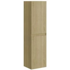 ALLIBERT Colonne De Salle De Bain FANGORN 2 Portes Fermeture Progressive 40 X 150 X 35 Cm Couleur Chêne - Chêne Sona