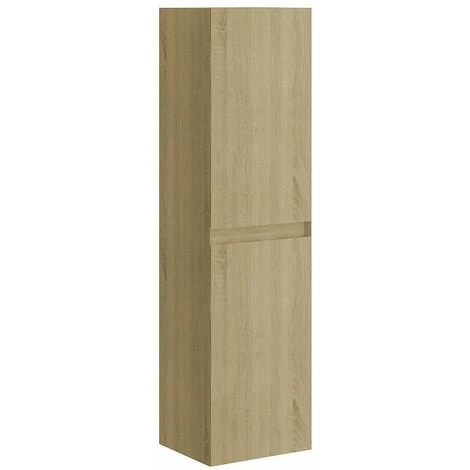 ALLIBERT Colonne De Salle De Bain FANGORN 2 Portes Fermeture Progressive 40 X 150 X 35 Cm Couleur Chêne - Chêne Sona