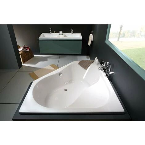 ALLIBERT Baignoire D'angle INOA ANGLE 145 X 145 Cm - Blanc Brillant – Image 2