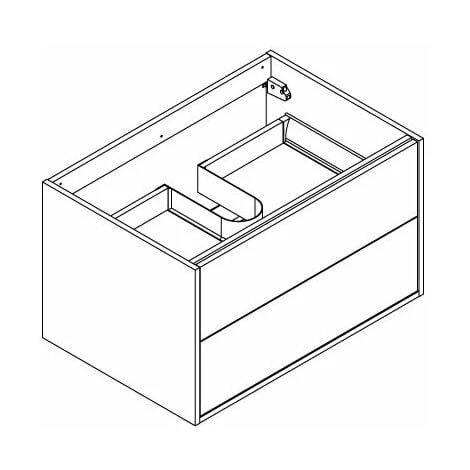 ALLIBERT Meuble Sous-vasque 80 Cm à Suspendre MARNY Couleur Chêne - Chêne Arlington – Image 3