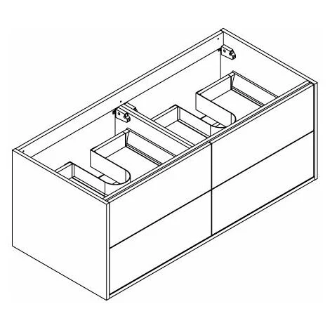 ALLIBERT Meuble Sous-vasque 120 Cm à Suspendre MARNY Béton Foncé - Béton Foncé – Image 3