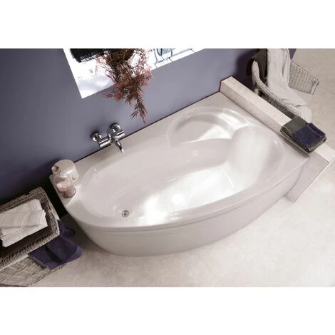 ALLIBERT Baignoire Asymétrique Droite ZELI 175 X 110cm - Blanc Brillant – Image 2