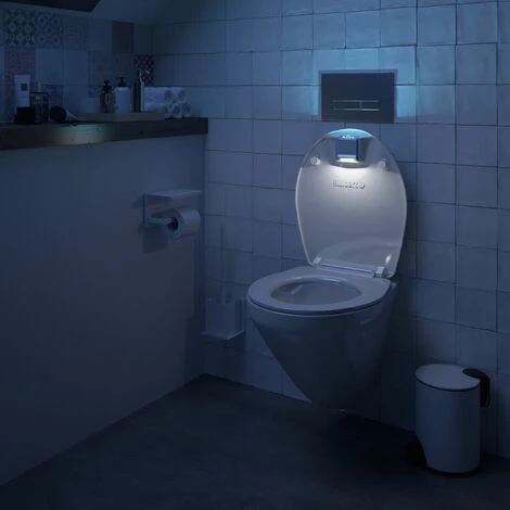 ALLIBERT Abattant WC En Thermodur Avec éclairage LED NIGHTY 2 - Blanc Brillant - 37,2 X 6,7 X 46,5 Cm - - Blanc – Image 2