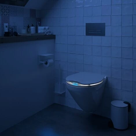 ALLIBERT Abattant WC En Thermodur Avec éclairage LED NIGHTY 2 - Blanc Brillant - 37,2 X 6,7 X 46,5 Cm - - Blanc – Image 4
