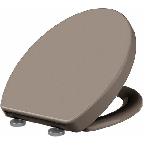 ALLIBERT Abattant WC à Fermeture Progressive Et Déclipsable EKLA Taupe Brun - Taupe Brun – Image 2