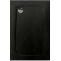 ALLIBERT Receveur De Douche Extra-plat Texture Effet Pierre MOONEO RECTANGLE 120 X 80 Cm Noir - Noir