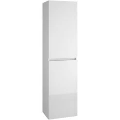 ALLIBERT Colonne De Salle De Bain à Suspendre ALMA - 2 Portes Blanc Brillant - Blanc