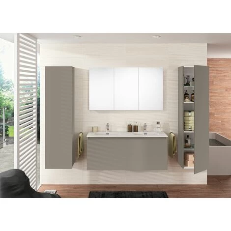 ALLIBERT Meuble Sous-vasque 120 Cm Gris Ultra Mat - Gris – Image 2