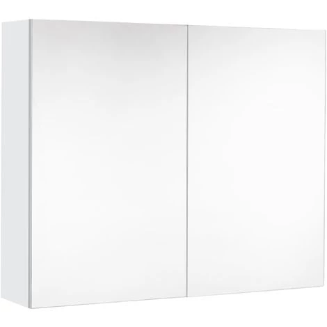 ALLIBERT Armoire De Toilette Avec Miroir Et Prise LOOK 80 Cm Blanc Alpin Brillant - Blanc Alpin