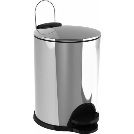 ALLIBERT Poubelle Inox 3L COPERBLINK Chromé Brillant 16,8 X 25 X 16,8 Cm - Chromé