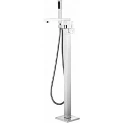 ALLIBERT Mitigeur Hors Sol Bain-Douche Pour Baignoire îlot MADOX - Chromé Brillant - 15 X 89 X 26,5 Cm - Chromé Brillant