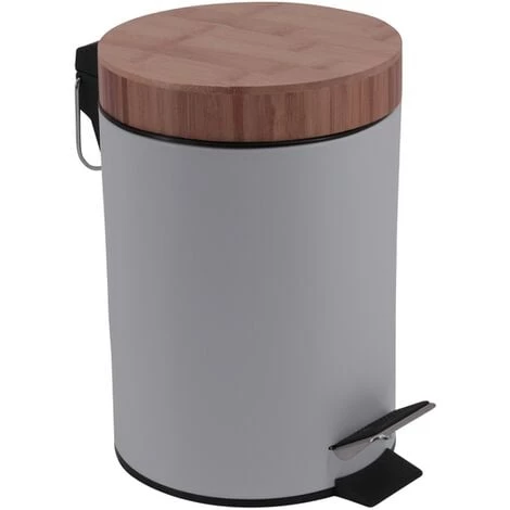 Poubelle Salle De Bains Allibert Conga Blanc Vert 3L À Pédale - Blanc