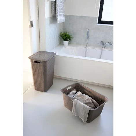 ALLIBERT Panier À Linge Curver Lingo Blanc 55L - Blanc Cassé – Image 3