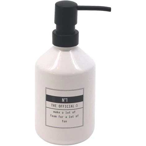 ALLIBERT COSMET Distributeur Savon Blanc / Noir - Blanc / Noir